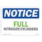 Signmission Safety Sign, OSHA Notice, 7" Height, 10" Width, NOTICE Full Nitrogen Cylinders Sign, Landscape OS-NS-D-710-L-15739 - alternate 1